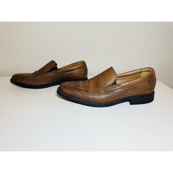 Clark's Collection Ortholite Brown Slip On Loafers Soft Cushion Men's SIZE‎ 8M - Picture 2 of 9
